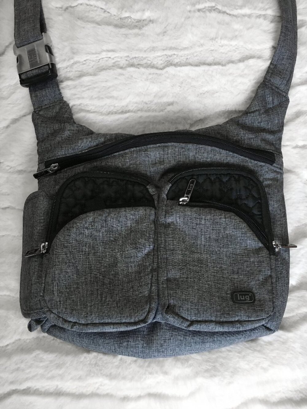 Older Lug Convertible Hobo Crossbody Bag Heather Grey
